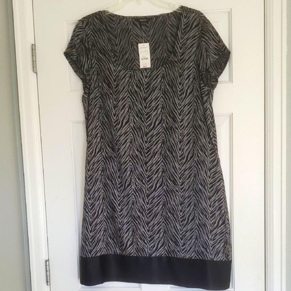 Nwt Express Silk Dress womens sz l